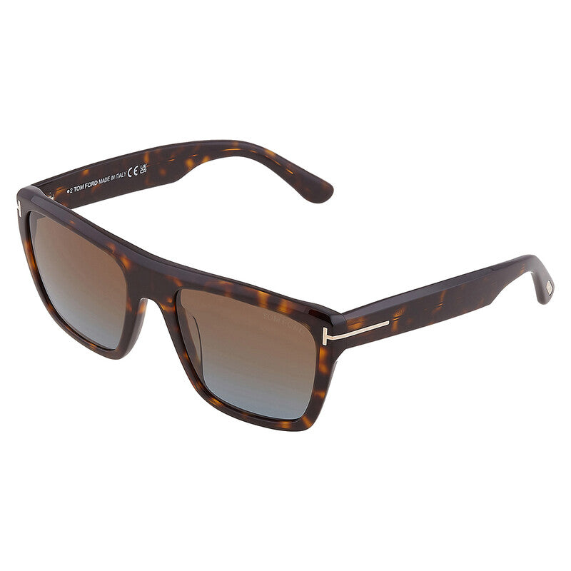 Alberto Brown Gradient Square Men's Sunglasses