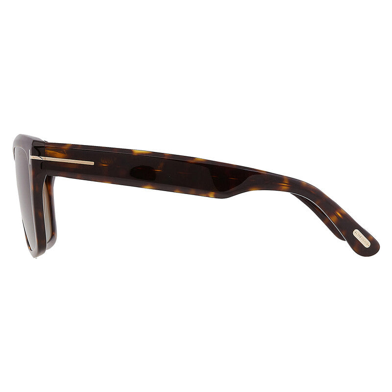 Alberto Brown Gradient Square Men's Sunglasses