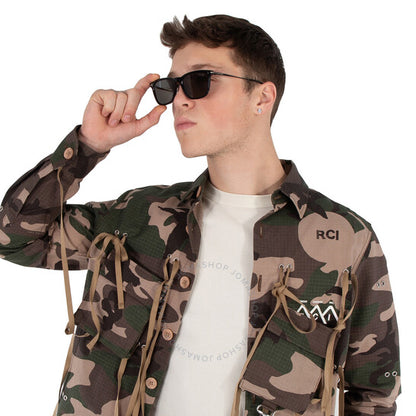 نظارات شمسية توم فورد أرنو الشمسية المستقطبة للرجال باللون الرمادي المربع