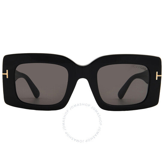 Tom Ford, Brigitta Smoke Rectangular Ladies Sunglasses
