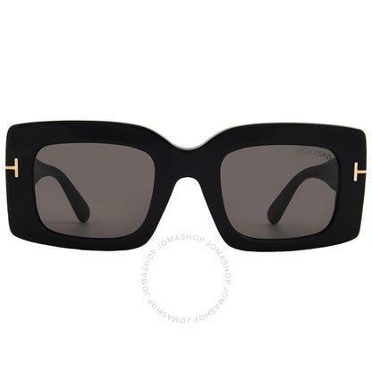Tom Ford, Brigitta Smoke Rectangular Ladies Sunglasses