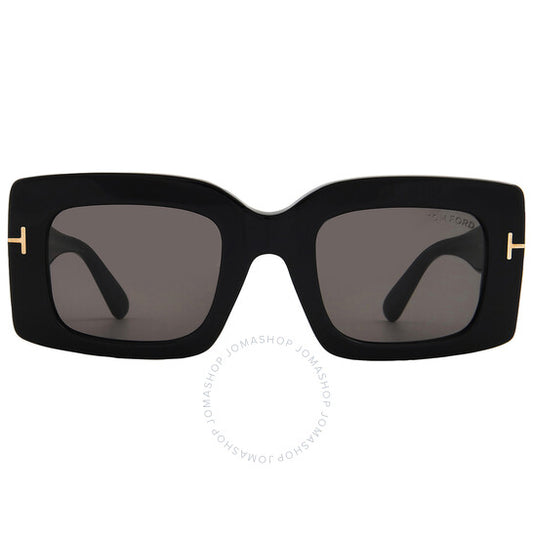 Tom Ford, Brigitta Smoke Rectangular Ladies Sunglasses