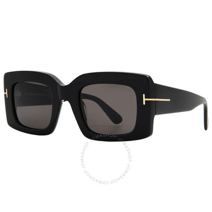 Tom Ford, Brigitta Smoke Rectangular Ladies Sunglasses