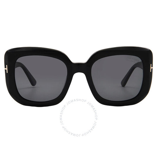 Tom Ford, Carla Polarized Smoke Square Ladies Sunglasses