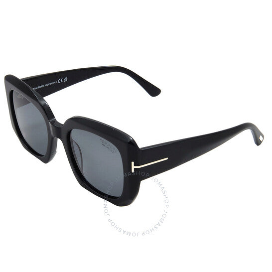 Tom Ford, Carla Polarized Smoke Square Ladies Sunglasses