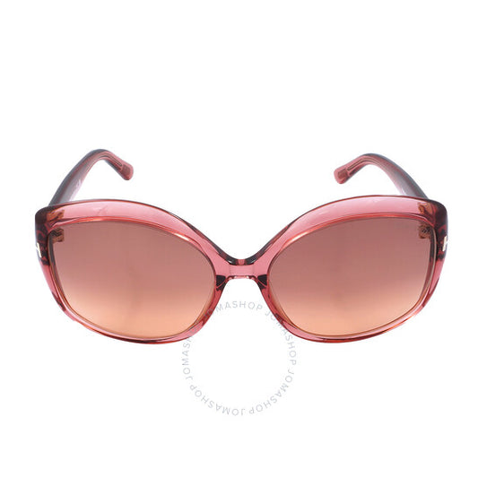 Tom Ford, Chiara Bordeaux Gradient Oversized Ladies Sunglasses