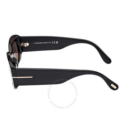 Tom Ford, Cielle Smoke Oval Ladies Sunglasses