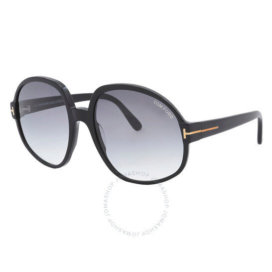 Tom Ford, Claude Smoke Gradient Oversized Ladies Sunglasses