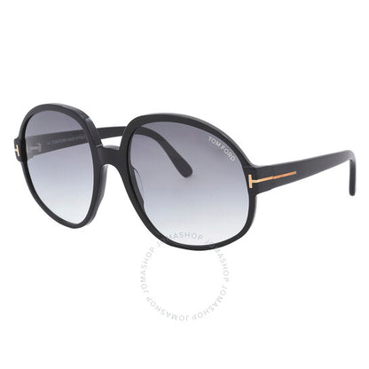 Tom Ford, Claude Smoke Gradient Oversized Ladies Sunglasses