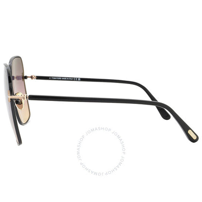 Tom Ford, Claudia-02 Smoke Gradient to Lilac Butterfly Ladies Sunglasses