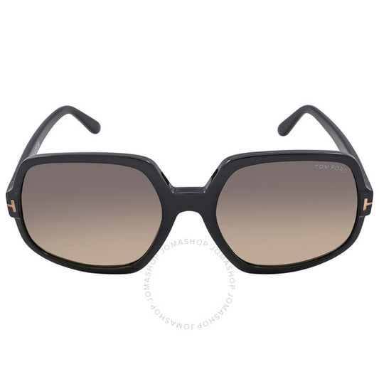 Tom Ford, Delphine Smoke Gradient Oversized Ladies Sunglasses