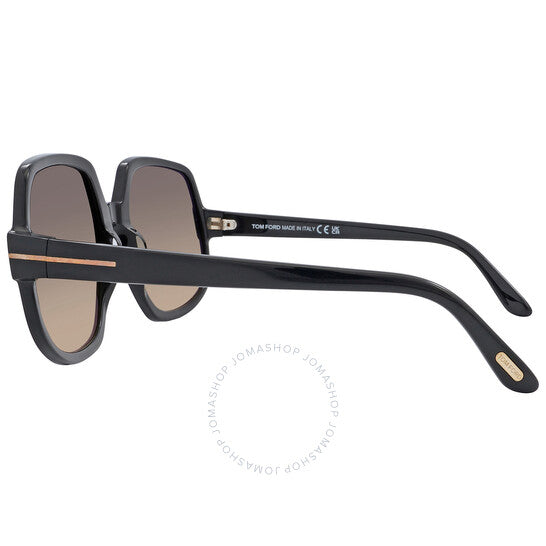 Tom Ford, Delphine Smoke Gradient Oversized Ladies Sunglasses