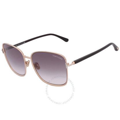 Tom Ford, Fern Smoke Gradient Square Ladies Sunglasses