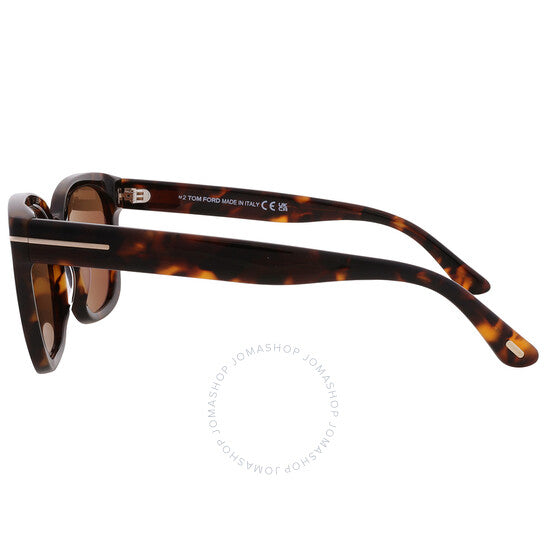 نظارات شمسية نسائية مربعة مستقطبة من توم فورد، هايلاي، بنية اللون