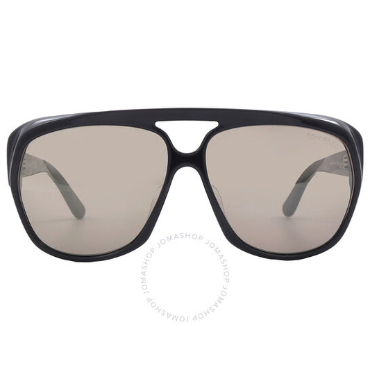 نظارات شمسية توم فورد، جايدن روفيكس رمادية بنية عاكسة للرجال