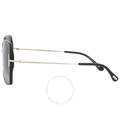 Tom Ford, Joanna Smoke Gradient Butterfly Ladies Sunglasses