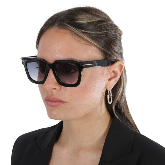 Tom Ford, Leigh Smoke Gradient Square Ladies Sunglasses