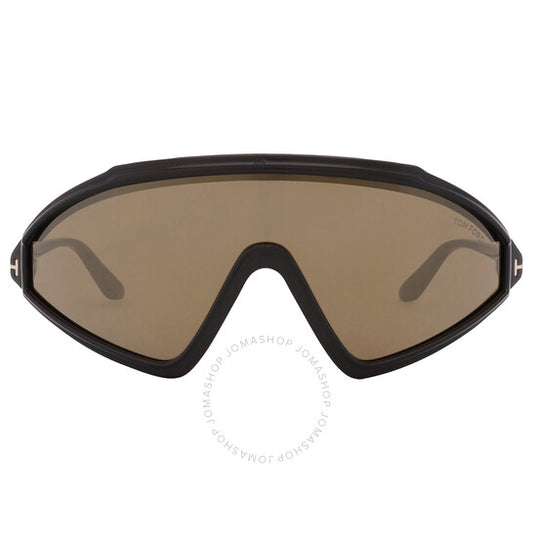 نظارات شمسية توم فورد لورنا لايت براون ميرور شيلد للرجال