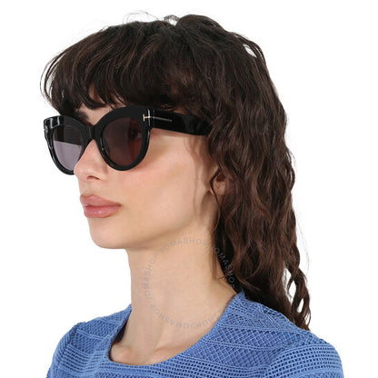 Tom Ford, Lucilla Smoke Mirror Cat Eye Ladies Sunglasses
