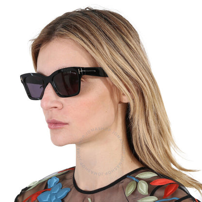 Tom Ford, Mikel Smoke Cat Eye Ladies Sunglasses