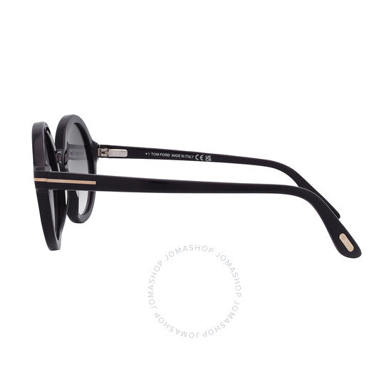 Tom Ford, Nicolette Smoke Round Ladies Sunglasses