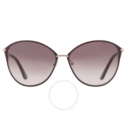 Tom Ford, Penelope Brown Gradient Butterfly Ladies Sunglasses