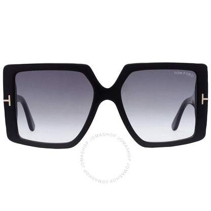 Tom Ford, Quinn Smoke Gradient Square Ladies Sunglasses