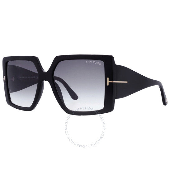 Tom Ford, Quinn Smoke Gradient Square Ladies Sunglasses