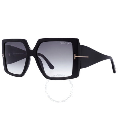 Tom Ford, Quinn Smoke Gradient Square Ladies Sunglasses