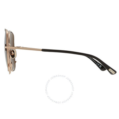 Tom Ford, Raphaela Smoke Butterfly Ladies Sunglasses