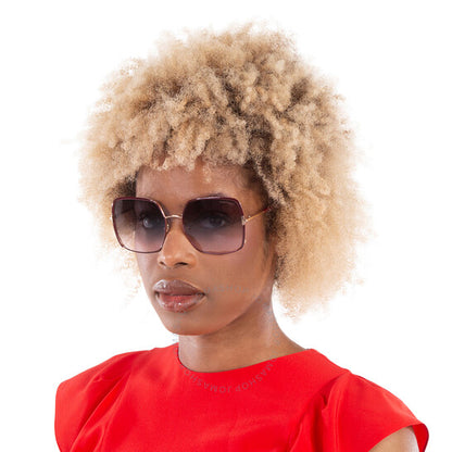 Tom Ford, Raphaela Smoke Gradient To Pink Square Ladies Sunglasses