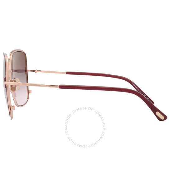 Tom Ford, Raphaela Smoke Gradient To Pink Square Ladies Sunglasses