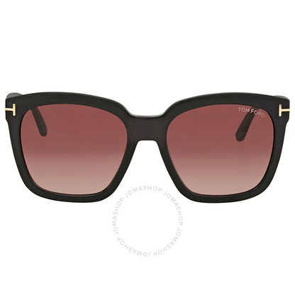 Tom Ford, Amarra Red Gradient Square Ladies Sunglasses