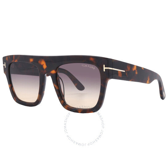 Tom Ford, Renee Smoke Gradient Browline Ladies Sunglasses