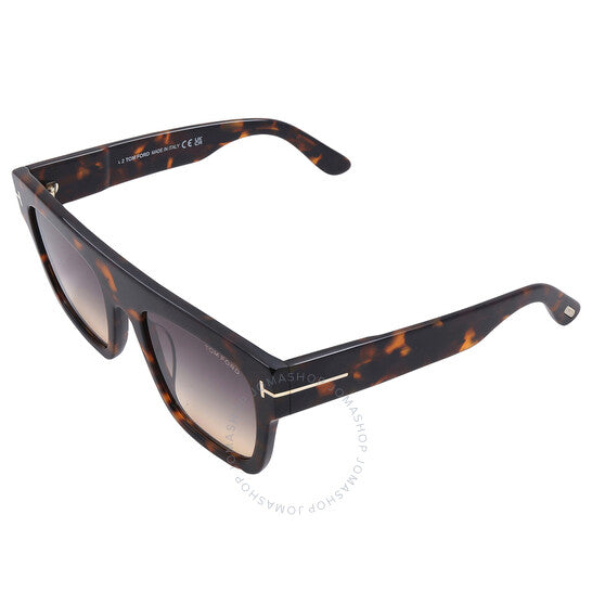 Tom Ford, Renee Smoke Gradient Browline Ladies Sunglasses