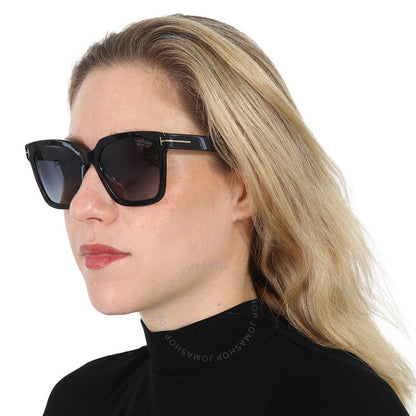 Tom Ford, Selby Polarized Smoke Square Ladies Sunglasses
