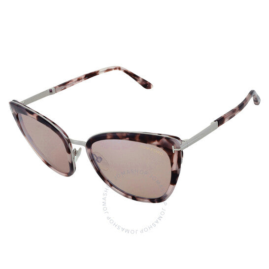 توم فورد، نظارات شمسية سيمونا شامبانيا فضية فلاش باترفلاي للسيدات