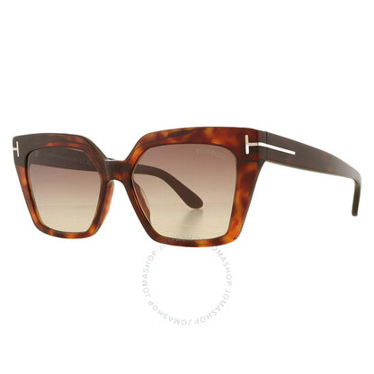 Tom Ford, Winona Brown Gradient Cat Eye Ladies Sunglasses