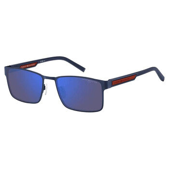 Blue Multilayer Rectangular Men's Sunglasses