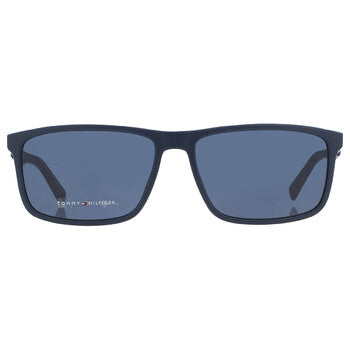 Blue Rectangular Men's Sunglasses