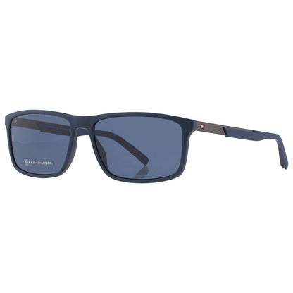 Blue Rectangular Men's Sunglasses