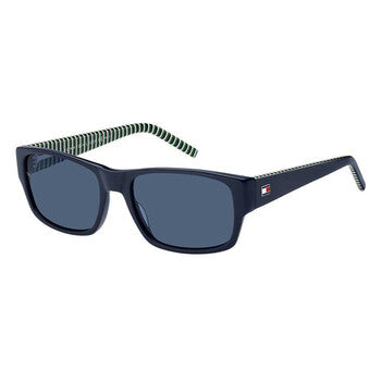 Blue Rectangular Men's Sunglasses