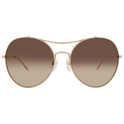 Brown Gradient Pilot Ladies Sunglasses