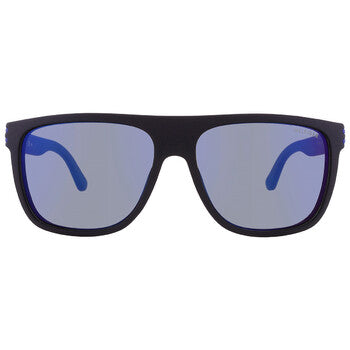 Grey Blue Mirror Square Men's Sunglasses