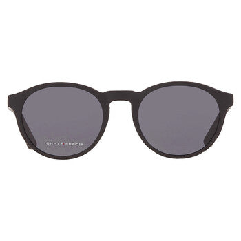 Grey Blue Round Men's Sunglasses