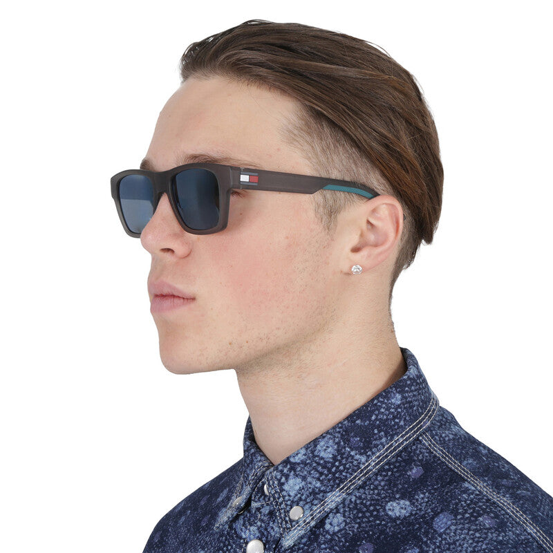 Grey Green Square Men's Sunglasses