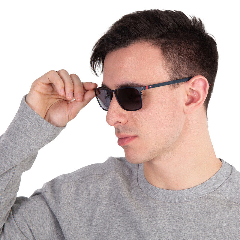 Grey Rectangular Men's Sunglasses