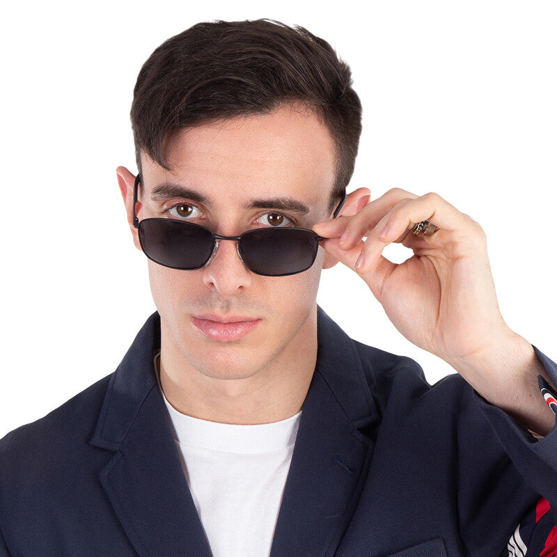 Grey Rectangular Men's Sunglasses