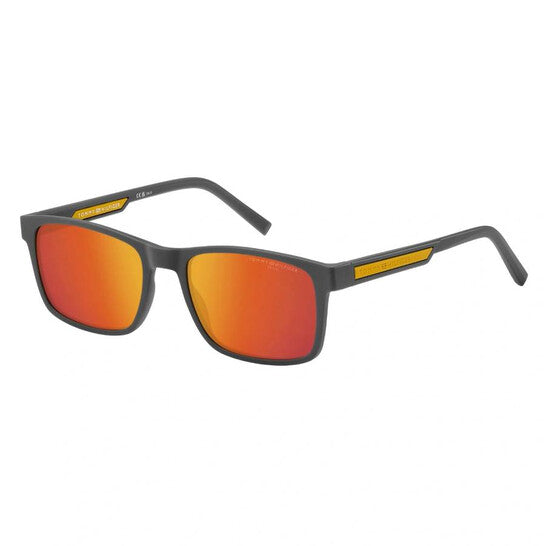 Red Multilayer Square Men's Sunglasses