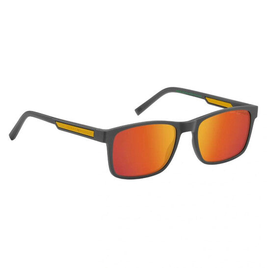 Red Multilayer Square Men's Sunglasses